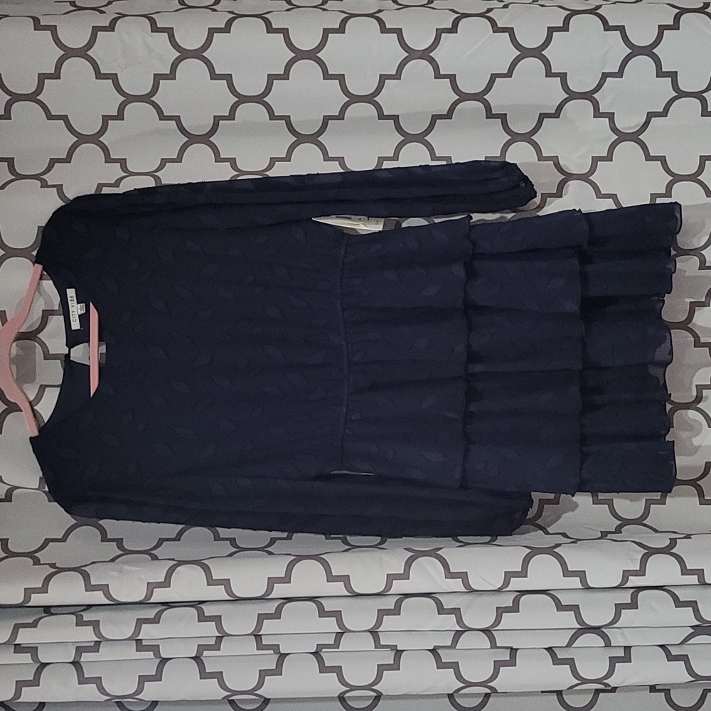 Navy long sleeve dress